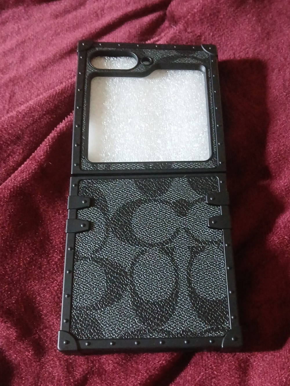 Coach Black Signature Flip Samsung Phone Case